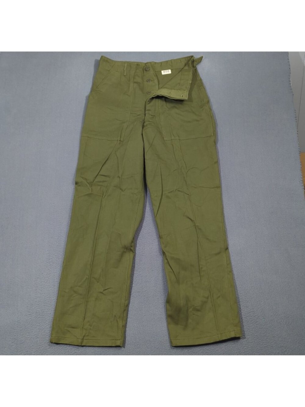VTG OG-107 Pants Men's M Green Baker Vietnam 8.5oz Sateen Waist Adjusters